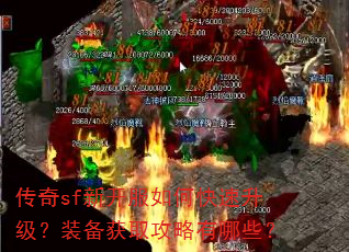 传奇sf新开服如何快速升级?装备获取攻略有哪些? 传奇sf新开服如何快速升级?装备获取攻略有哪些?