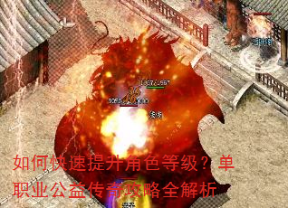 如何快速提升角色等级?单职业公益传奇攻略全解析 如何快速提升角色等级?单职业公益传奇攻略全解析